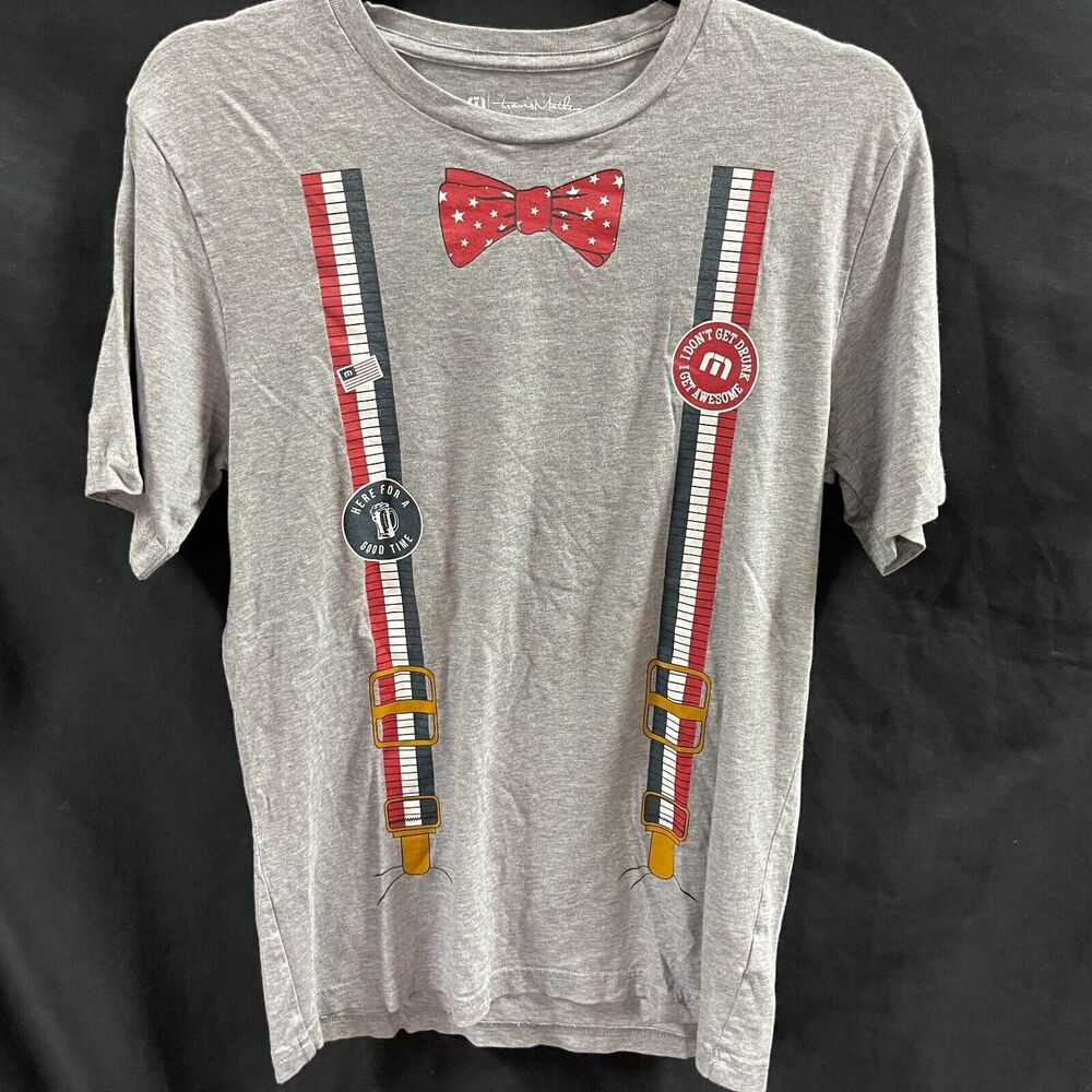 Travis Mathew Graphic T Shirt Gray Mens Good Time Small